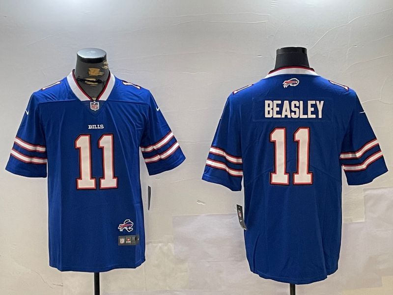 Men Buffalo Bills 11 Beasley Blue Second generation 2024 Nike Limited NFL Jersey style 2